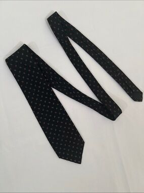 Ferrell Reed for Nordstrom Black 100% Silk Geometric Tie